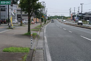 差込式木製デリネーター 国道396号線